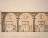 Cameron Charles Window Elevation of the Main Hall of the Agate Pavilion at Tsarskoye Selo - Hermitage